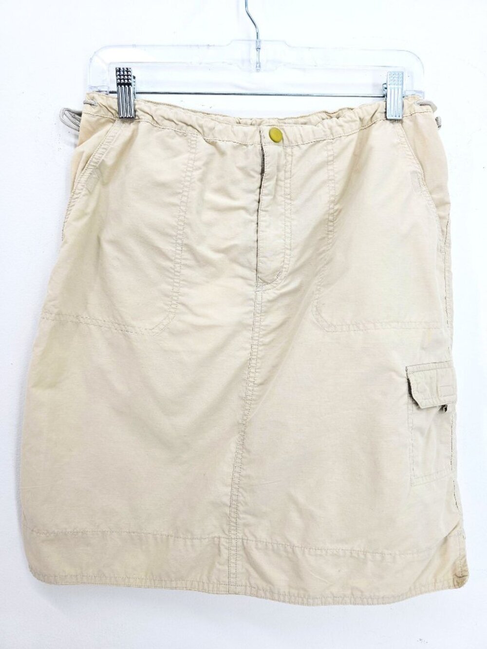 Vintage Y2K Columbia Nylon Blend Drawstring Waist Cargo Pencil Skirt Women  M